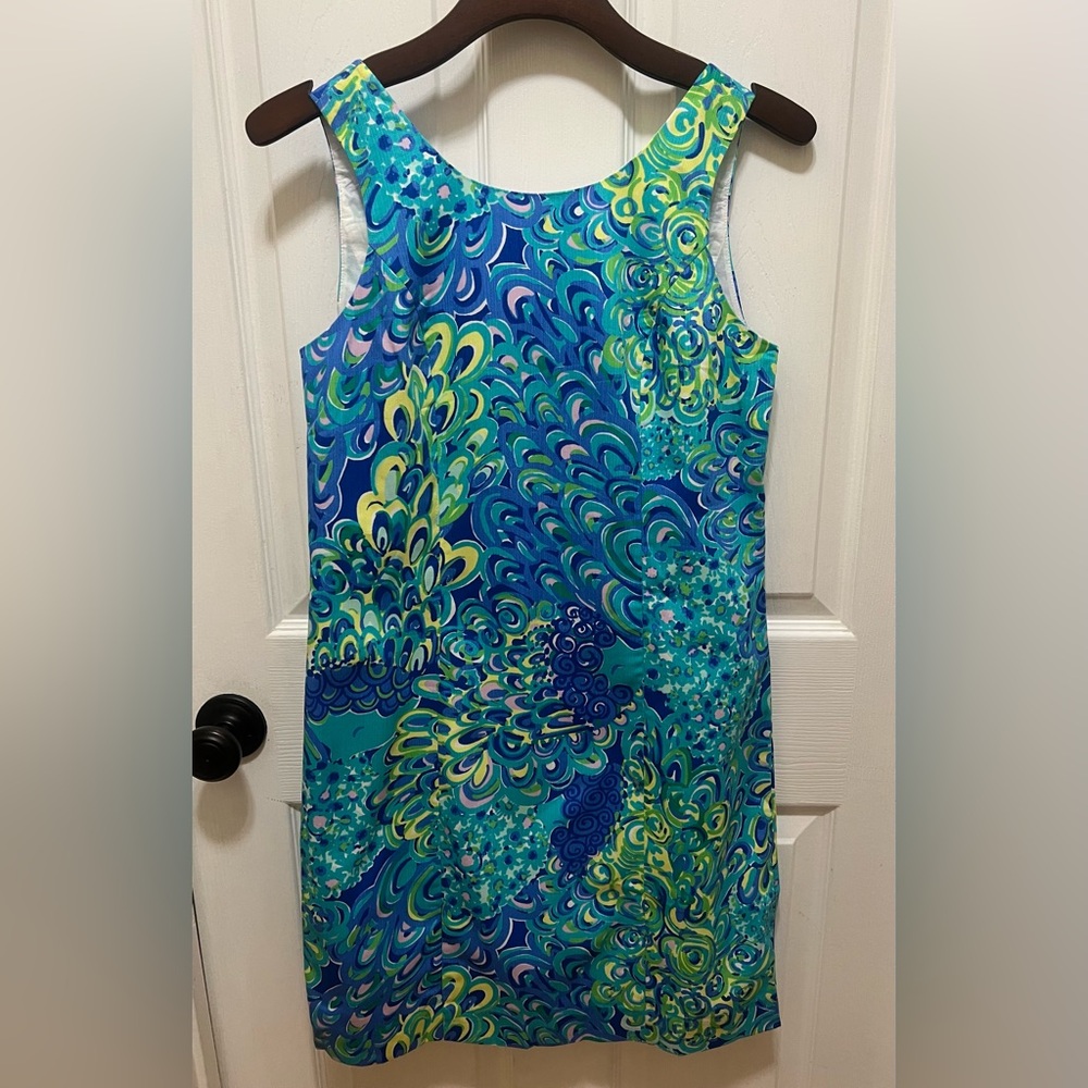 NWT LILLY PULITZER CATHY SHIFT SEA BLUE LILLY'S LAGOON GRAIL! BEAUTIFUL!! - Picture 2 of 14